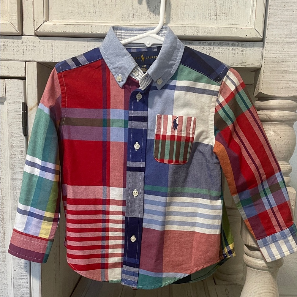 Ralph Lauren Kids Colorful Plaid Button-Down Shirt